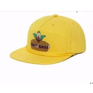 VANS Simpsons KRUSTY THE CLOWN KRUSTY BURGER Cap Hat Yellow NWT